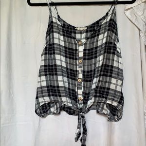 Plaid tank blouse